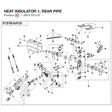 HEAT INSULATOR 1, REAR PIPE product image
