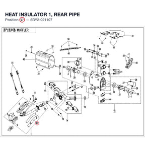 HEAT INSULATOR 1, REAR PIPE product image