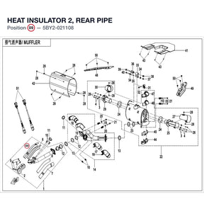 HEAT INSULATOR 2, REAR PIPE product image