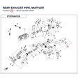 REAR EXHAUST PIPE, MUFFLER product image