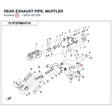 REAR EXHAUST PIPE, MUFFLER product image
