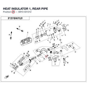 HEAT INSULATOR 1, REAR PIPE product image