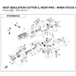 HEAT INSULATION COTTON 2, REAR PIPE - WHEN STOCK IS 0 THIS ITEM IS NO LONGER AVAILABLE product image