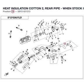 HEAT INSULATION COTTON 2, REAR PIPE - WHEN STOCK IS 0 THIS ITEM IS NO LONGER AVAILABLE product image