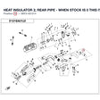HEAT INSULATOR 2, REAR PIPE - WHEN STOCK IS 0 THIS ITEM IS NO LONGER AVAILABLE product image