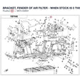 BRACKET, FENDER OF AIR FILTER - WHEN STOCK IS 0 THIS ITEM IS NO LONGER AVAILABLE product image
