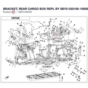 BRACKET, REAR CARGO BOX REPL BY 5BY2-032100-10000 product image