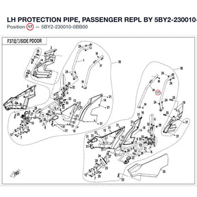 LH PROTECTION PIPE, PASSENGER REPL BY 5BY2-230010-0BB01 product image
