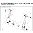 SEAT BELT, PASSENGER - REPL BY 5BYV-341200-4500 product image
