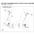 SEAT BELT, PASSENGER REPL BY 5BY2-341200-10000 product image