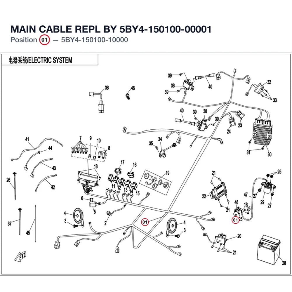 MAIN CABLE REPL BY 5BY4-150100-00001 product image