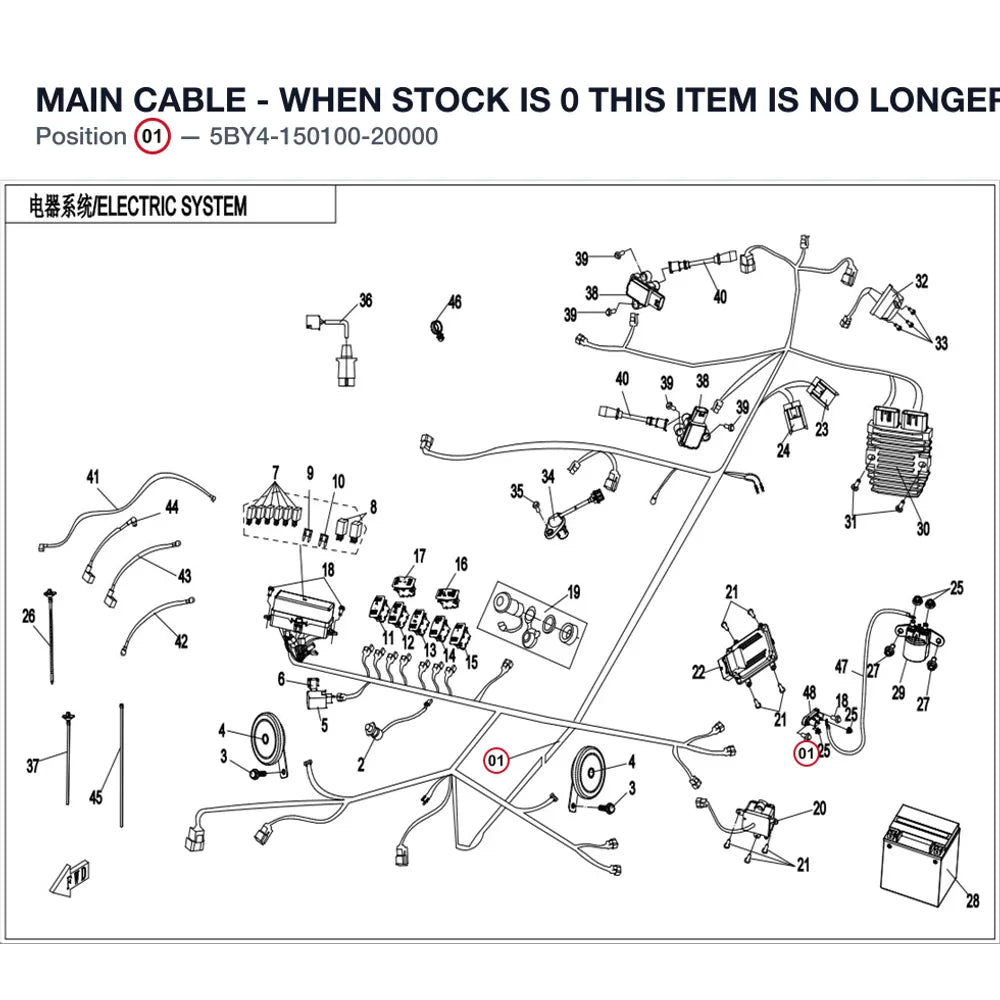 MAIN CABLE - WHEN STOCK IS 0 THIS ITEM IS NO LONGER AVAILABLE product image