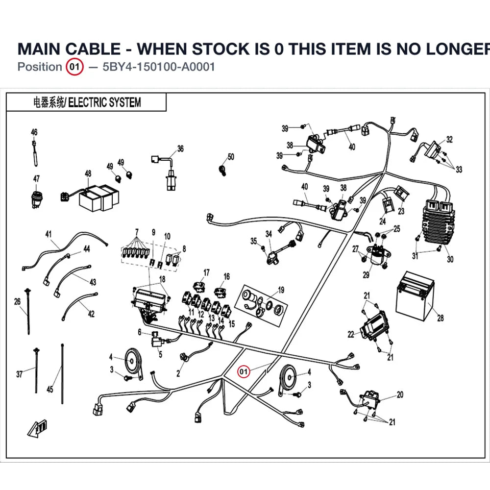 MAIN CABLE - WHEN STOCK IS 0 THIS ITEM IS NO LONGER AVAILABLE product image