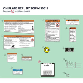 VIN PLATE REPL BY 9CR3-190011 product image