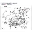 FRONT RH BRACKET, FENDER product image