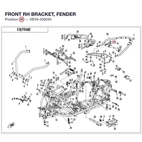 FRONT RH BRACKET, FENDER product image
