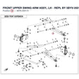 FRONT UPPER SWING ARM ASSY., LH - REPL BY 5BYV-050110-C000 product image
