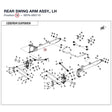 REAR SWING ARM ASSY., LH product image
