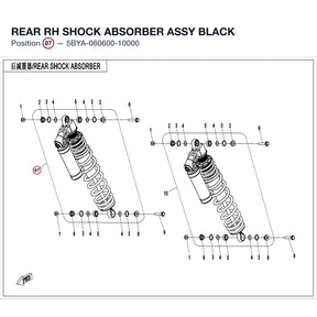 REAR RH SHOCK ABSORBER ASSY product image