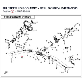 RH STEERING ROD ASSY. - REPL BY 5BYV-104200-C000 product image