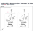 RH SEAT ASSY - WHEN STOCK IS 0 THIS ITEM IS NO LONGER AVAILABLE product image