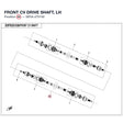 FRONT CV DRIVE SHAFT, LH product image