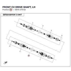 FRONT CV DRIVE SHAFT, LH product image
