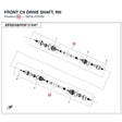 FRONT CV DRIVE SHAFT, RH product image