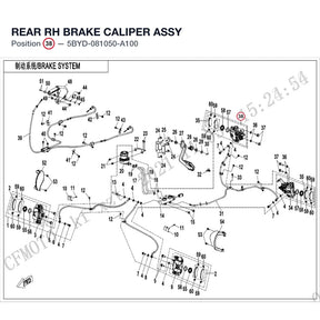 REAR RH BRAKE CALIPER ASSY product image