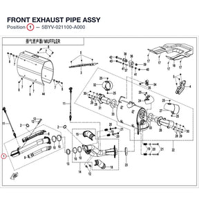 FRONT EXHAUST PIPE ASSY product image
