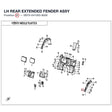 LH REAR EXTENDED FENDER ASSY product image