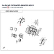 RH REAR EXTENDED FENDER ASSY product image