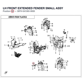 LH FRONT EXTENDED FENDER SMALL ASSY product image