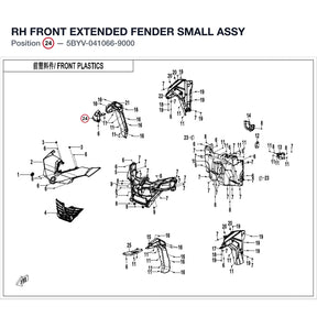 RH FRONT EXTENDED FENDER SMALL ASSY product image