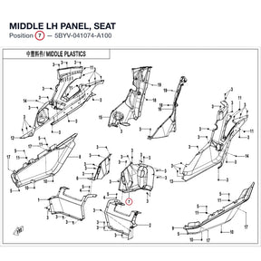 MIDDLE LH PANEL, SEAT product image