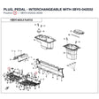 PLUG, PEDAL - INTERCHANGEABLE WITH 5BY0-042032 product image