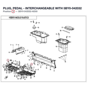 PLUG, PEDAL - INTERCHANGEABLE WITH 5BY0-042032 product image
