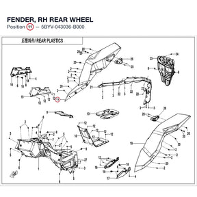 FENDER, RH REAR WHEEL product image