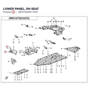 LOWER PANEL, RH SEAT product image