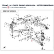FRONT LH LOWER SWING ARM ASSY product image