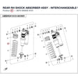 REAR RH SHOCK ABSORBER ASSY - INTERCHANGEABLE WITH 5BYV-060600-A100 product image
