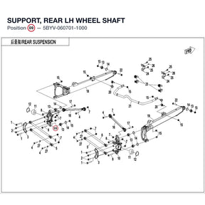 SUPPORT, REAR LH WHEEL SHAFT product image