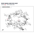 REAR SWING ARM ROD ASSY product image