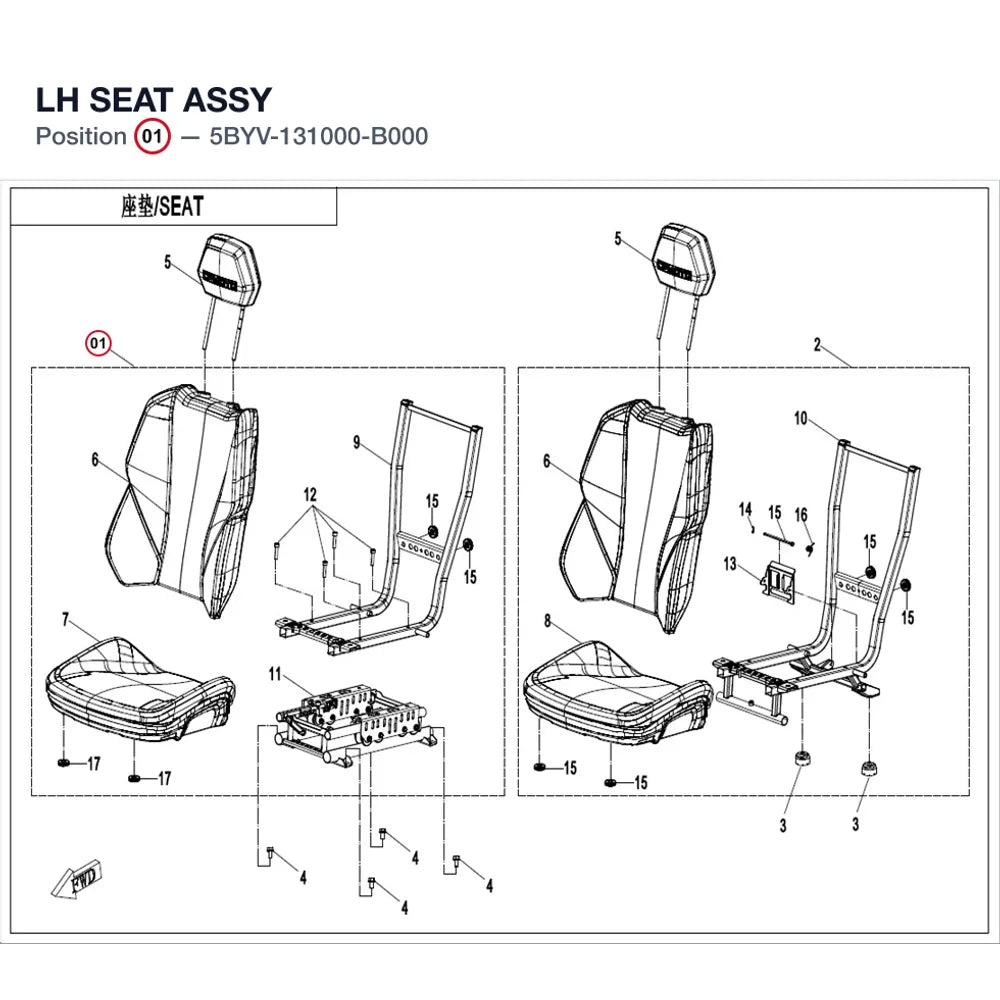 LH SEAT ASSY product image