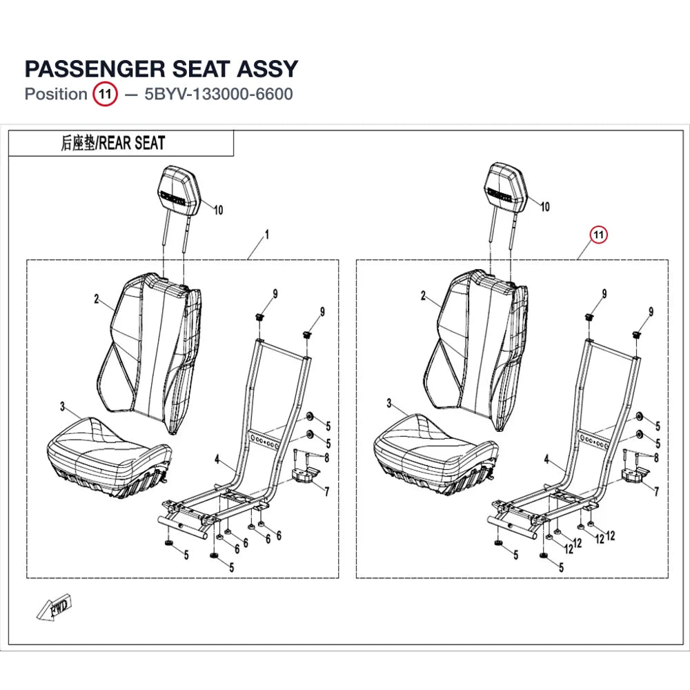 PASSENGER SEAT ASSY product image