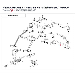 REAR CAB ASSY - REPL BY 5BYV-230400-6001-0MP00 product image