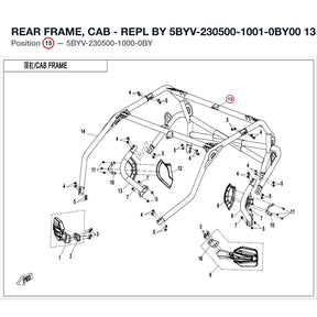 REAR FRAME, CAB - REPL BY 5BYV-230500-1001-0BY00 product image