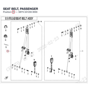 SEAT BELT, PASSENGER product image