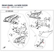 REAR PANEL, LH SIDE DOOR product image