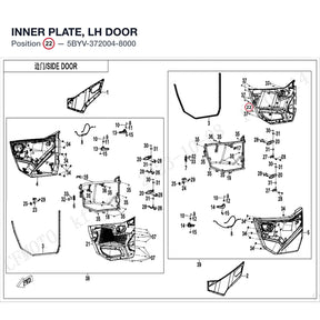 INNER PLATE, LH DOOR product image